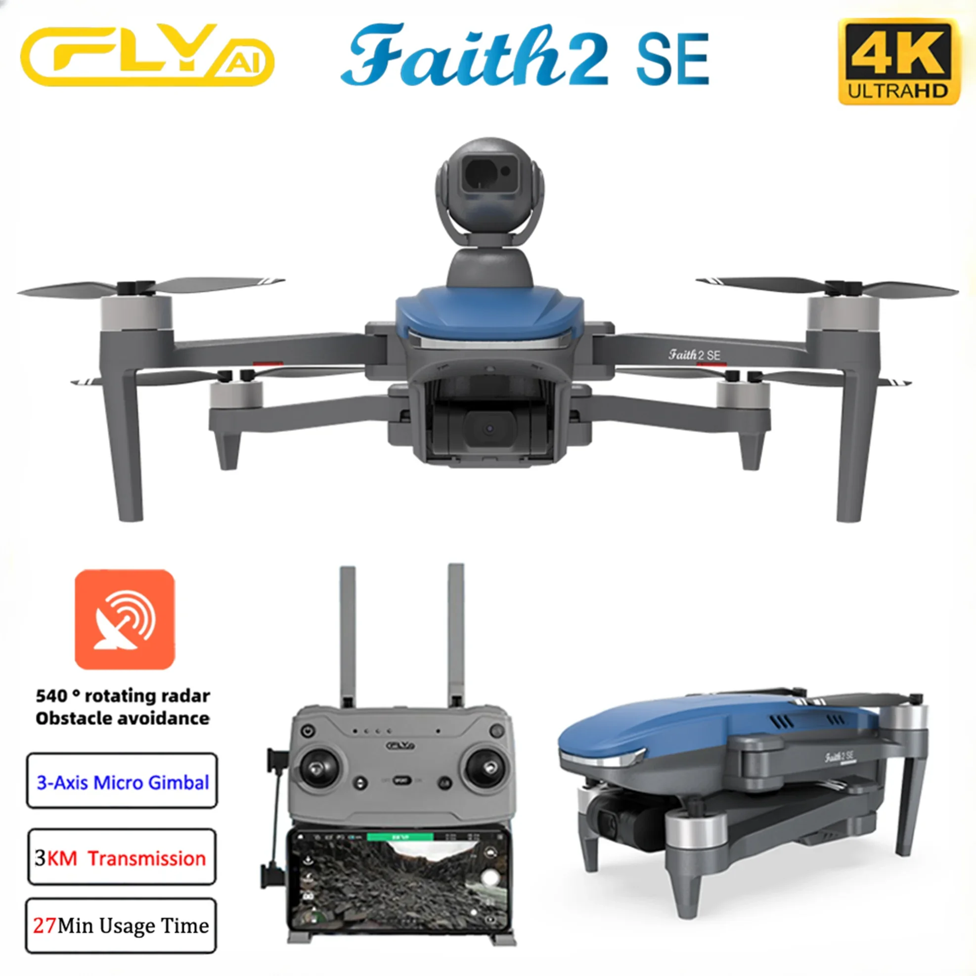 Drone F22 Rc - Fé 2 SE com 540 °