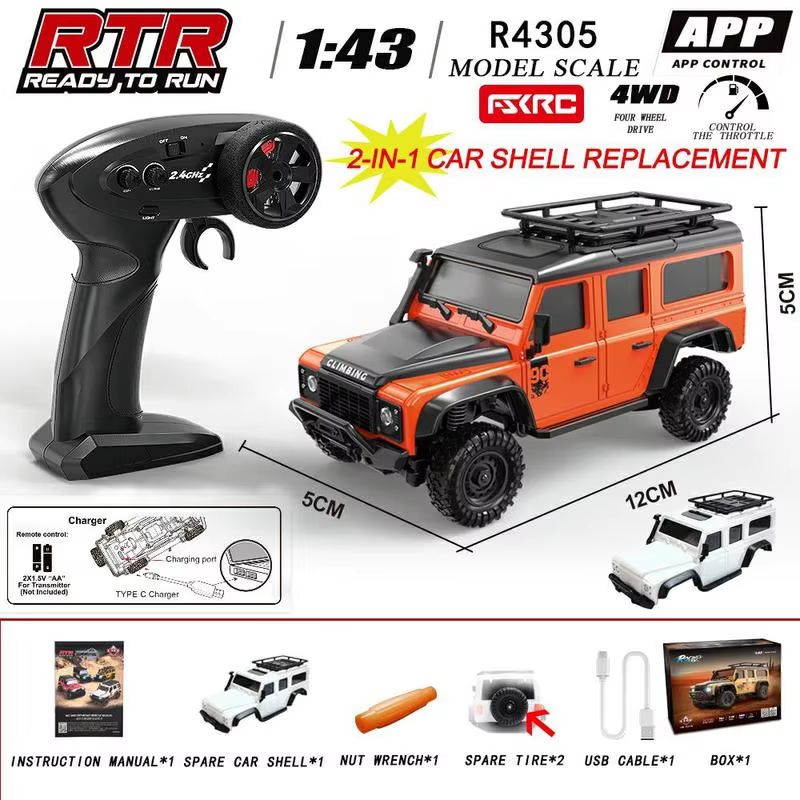 Drone Or Rc Car - HuangBo 1:43 Escala 4x4 RC Rock