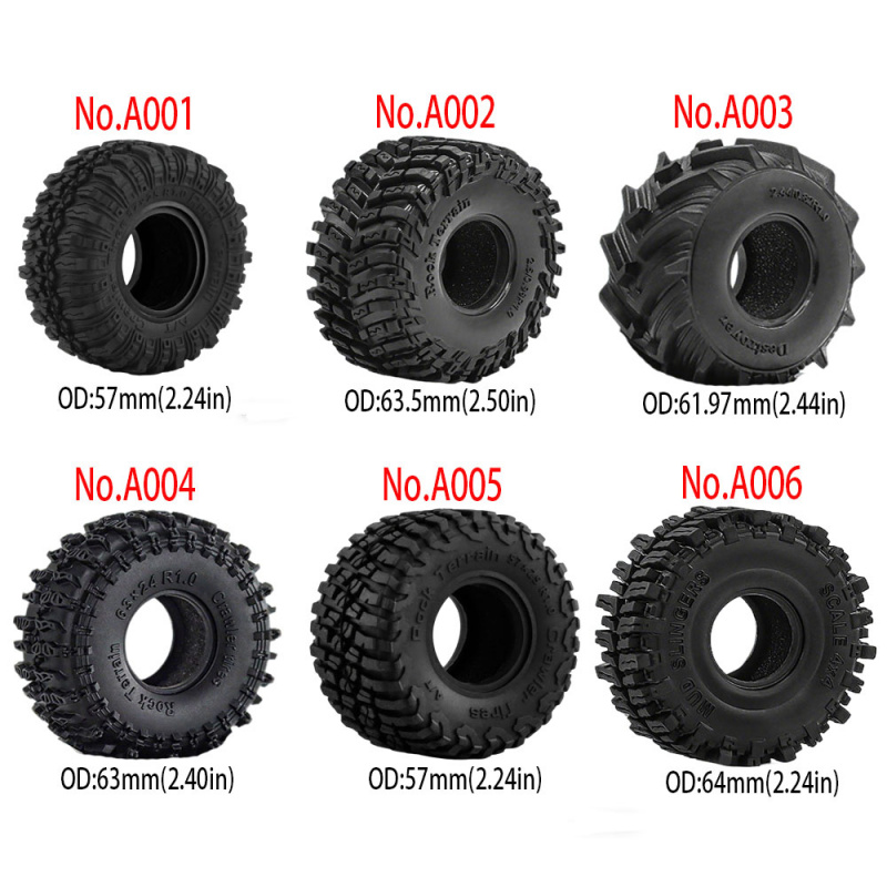 Rc Rock Crawler - 4 Peças de Pneus e Aros