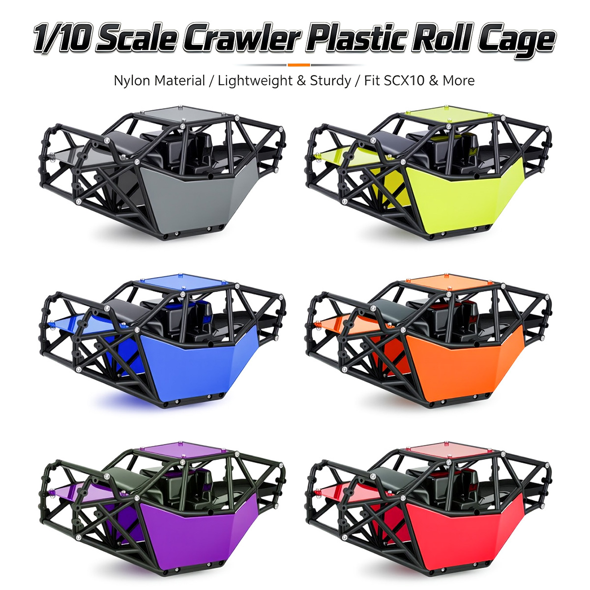 Rc Rock Crawler - Gaiola de Proteção em Nylon para