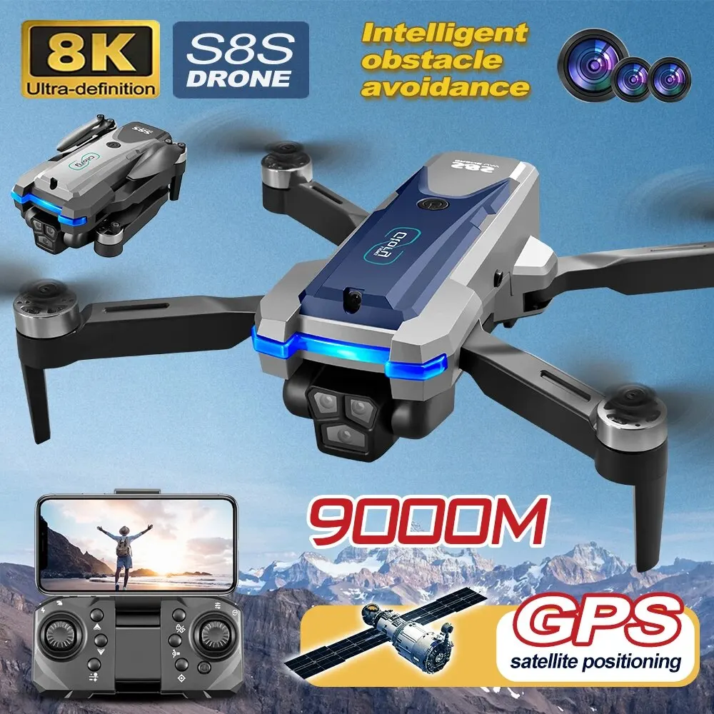 Drone Rc With Screen - Dobrável RC S8S GPS Drone, 5G