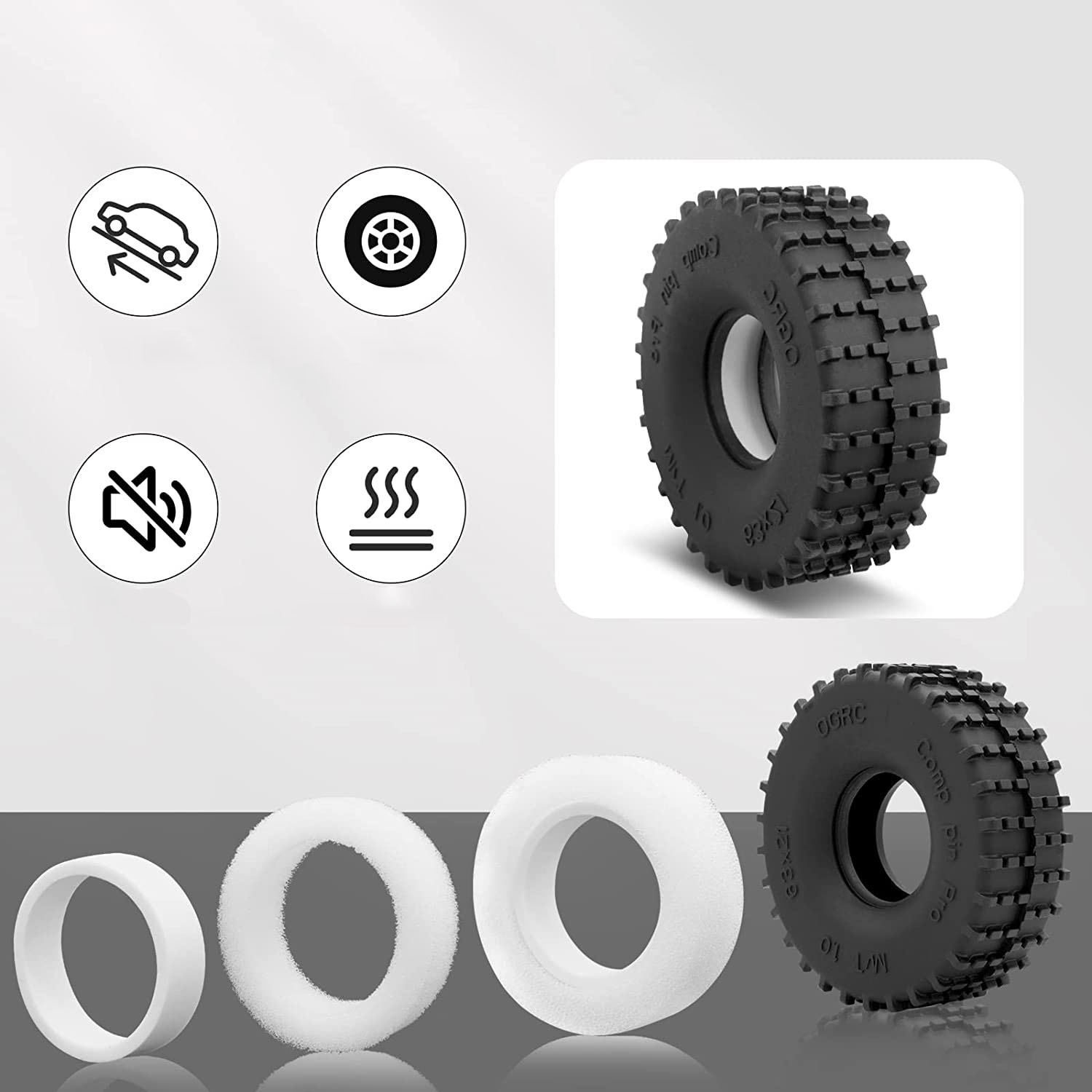 Esilun-competição pinos pneus  - Rc Rock Crawler avaliação e preço