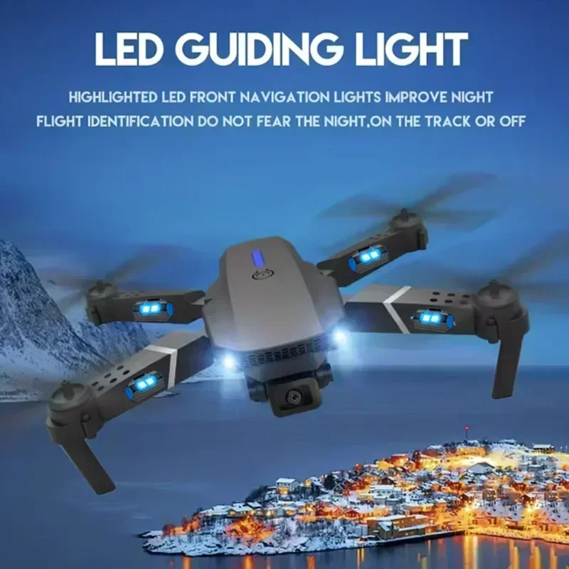 E88 pro wifi fpv drone grande  - Drone Rc With Screen avaliação e preço