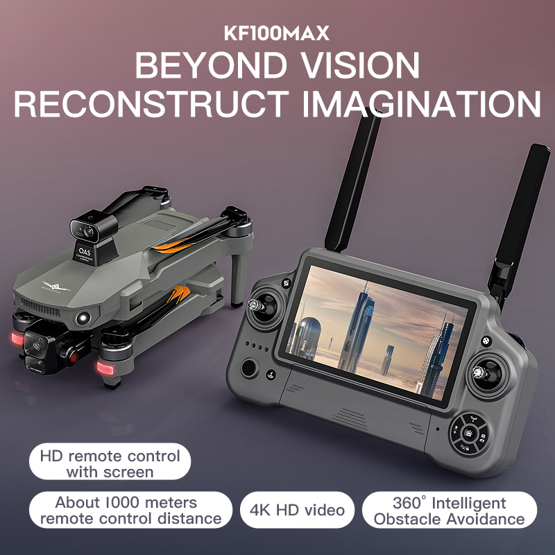 Kf100 max gps drone 4k câmera  - Drone Rc With Screen avaliação e preço