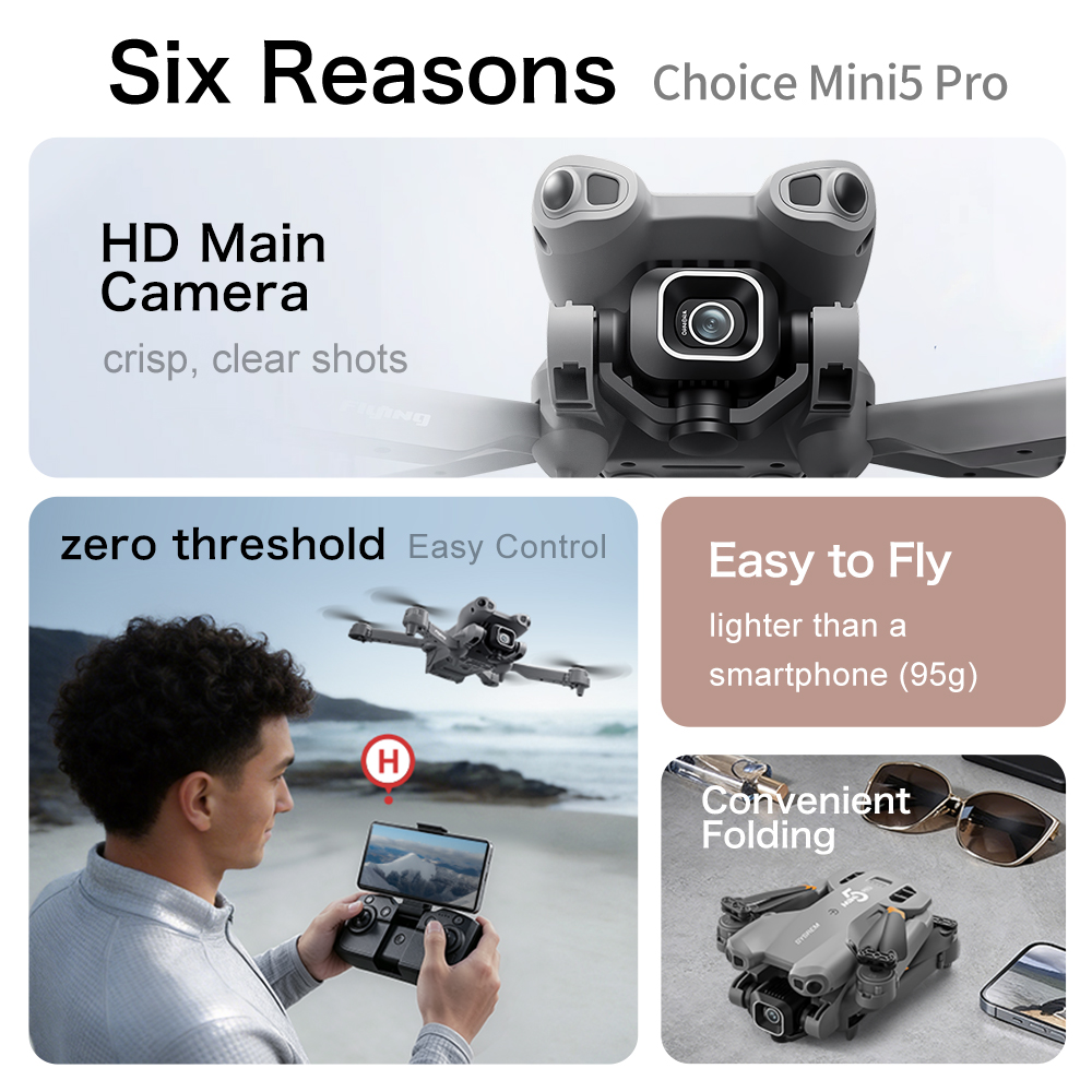 Mini5 Pro Drone Portátil para  - Drone Smart Rc avaliação e preço