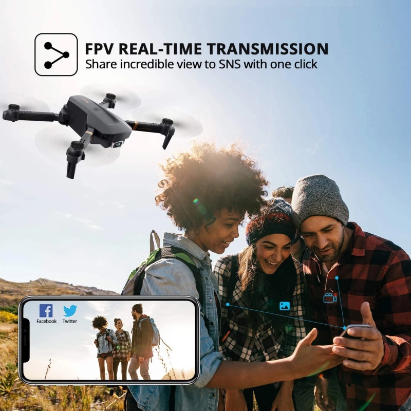V4 fácil voar mini fpv drone 4 - Drone Rc Folding avaliação e preço