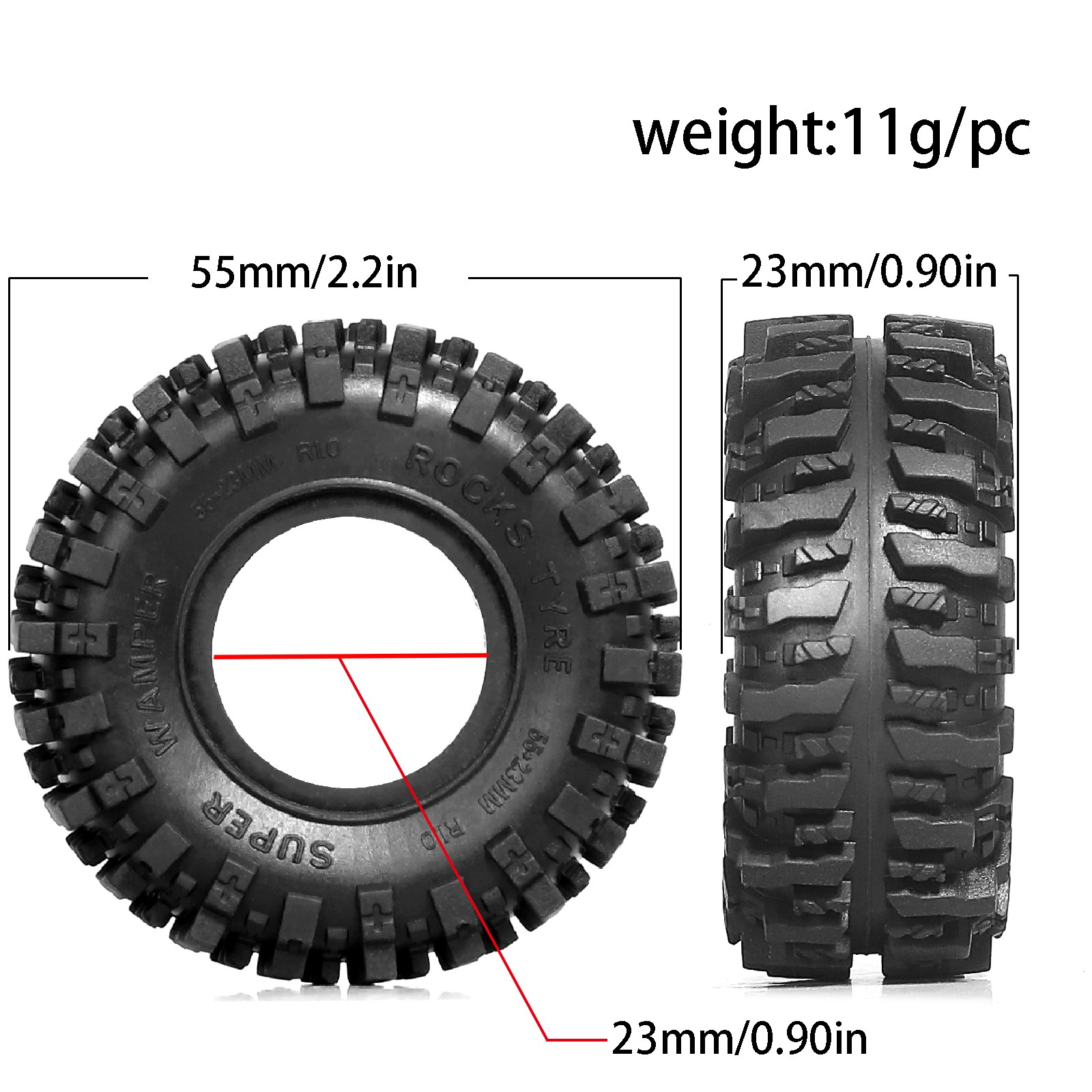 Pneus de Borracha Macia para C - Rc Rock Crawler avaliação e preço